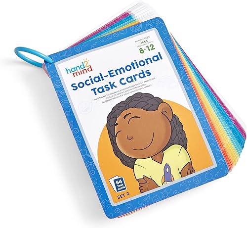 Miniatura 10 de hand2mind Tarjetas de tareas socioemocionales para mayores de 3 años, aprendizaje socioemocional, juguetes de terapia de juego para consejeros,