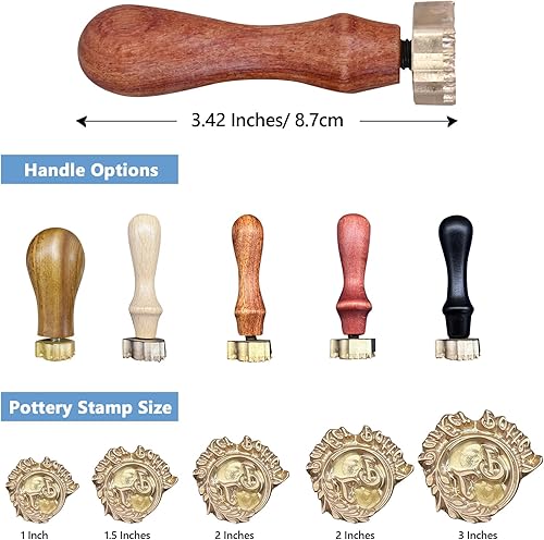 Miniatura 3 de Sello de cerámica personalizado  Sello de arcilla personalizado con tu diseño de logotipo  Crea impresiones únicas en cerámica  Herramienta de