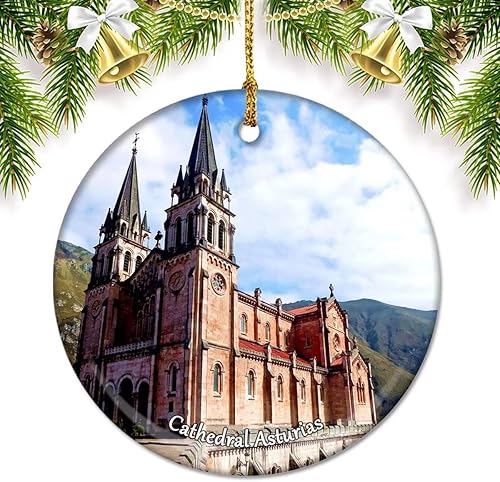 Miniatura 7 de España Cibeles Square Prado Madrid Adornos de Navidad para árbol Colgante de cerámica Adorno de doble cara Decoración Regalos de Navidad Porcelana