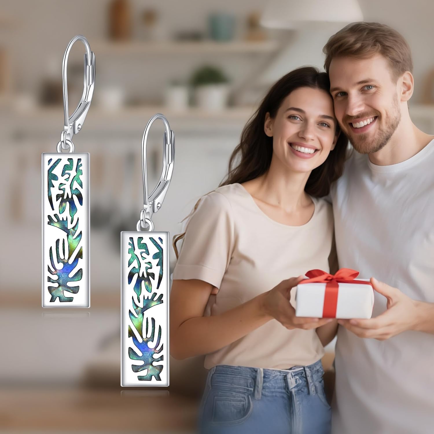 Monstera Earrings Sterling Silver Leaf Dangle Drop Earrings Plant Jewelry Gifts for Women - Image 6