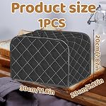 2-Slice Toaster Cover - Premium Canvas, Durable and Washable, Fits Standard Toasters, Protects from Dust, Dirt, and Scratches, 12 x 8 x 8 inches, Ideal for Kitchen Organization