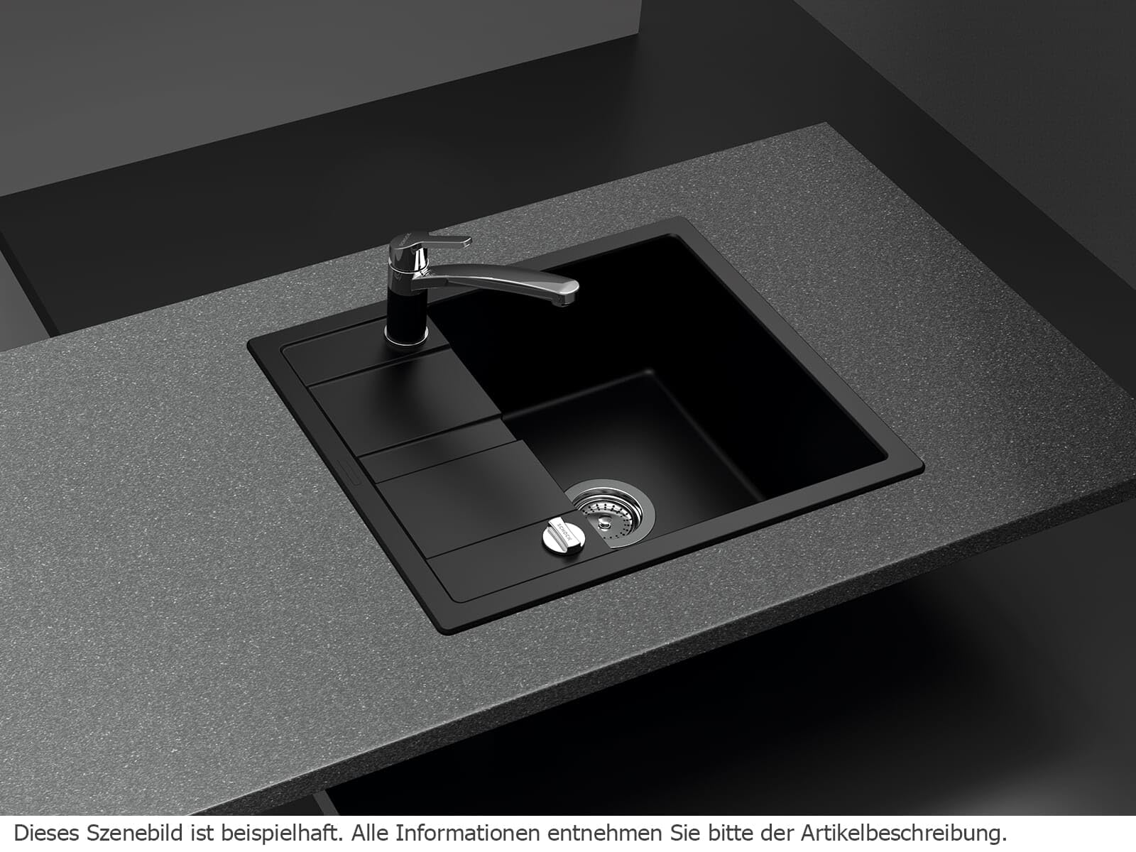Schock Superb D-100SN A Nero - SUPD100SNAGNE Granitspüle Einbauspüle Schwarz