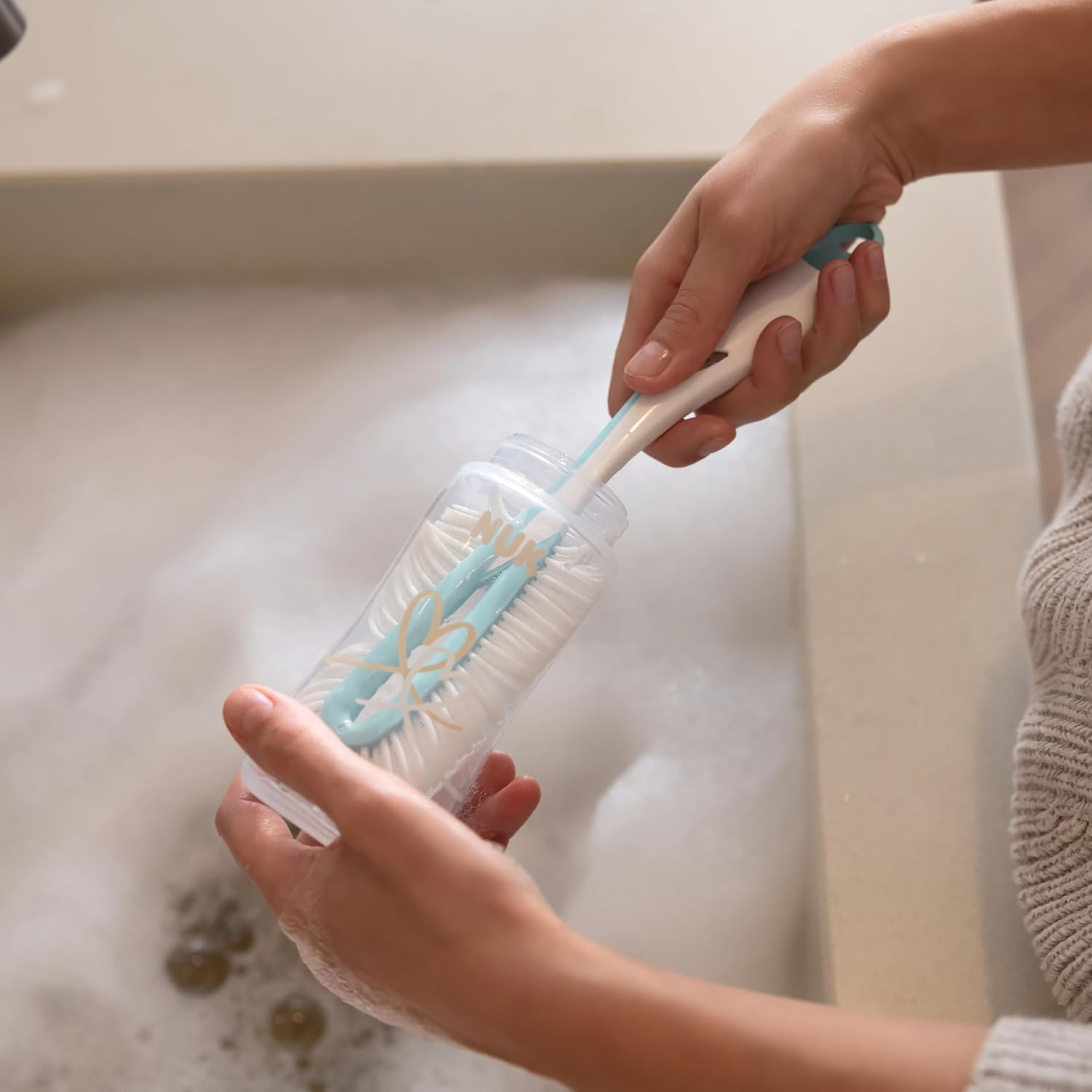 NUK 2 in 1 Flexible Bottle and Nipple Brush