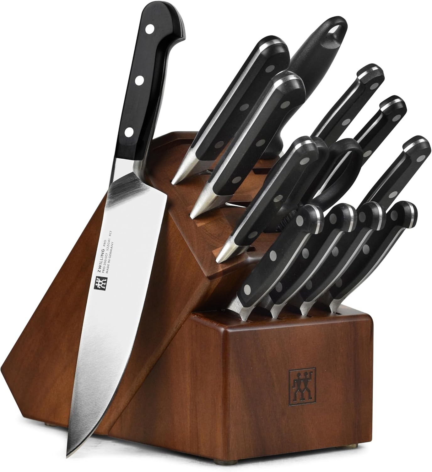 ZWILLING Pro 14-piece Knife Set - Made in Germany - Acacia Block