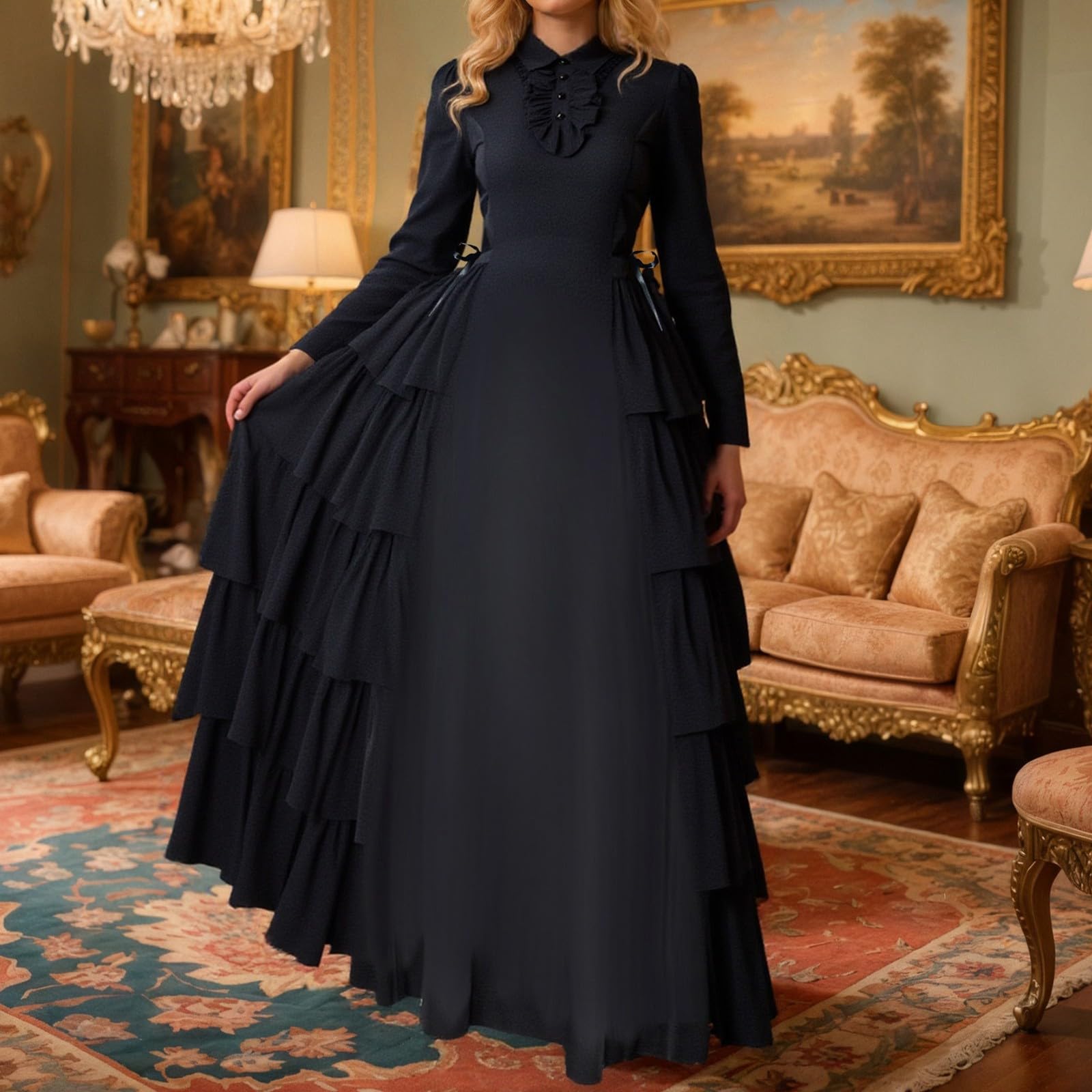 Disfraz Medieval Mujer Vestidos Medievales Dress Epoca Traje Victoriana Grande Vikingo Ropa Hechicera Trajes Halloween Talla Bruja Disfraces Women Vestido