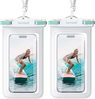 Lamicall 2 Pack Green White Cell Phone Bag, for Mother Mom, Birthday Gift for Father Teens Girls Boys Phone Pouch