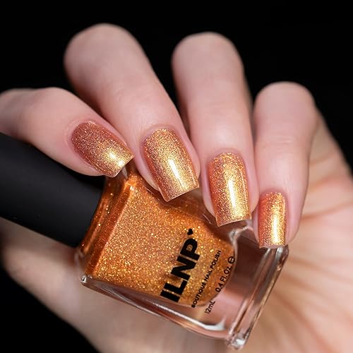 Miniatura 2 de ILNP Sundown - Esmalte de uñas holográfico brillante dorado melocotón