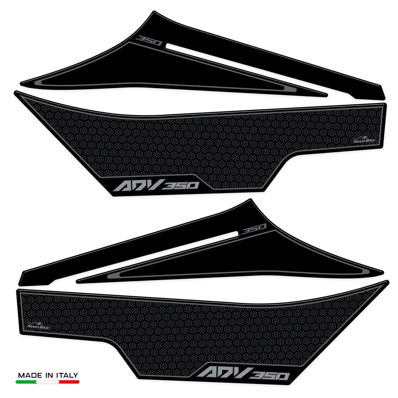 Resin Bike Adesivo Moto Compatibile con Honda ADV 350 2022-2026. Protezione Scooter Laterali Tunnel Centrale da Urti e Graffi. Adesivo 3D Resinato ADV350 - Made in Italy