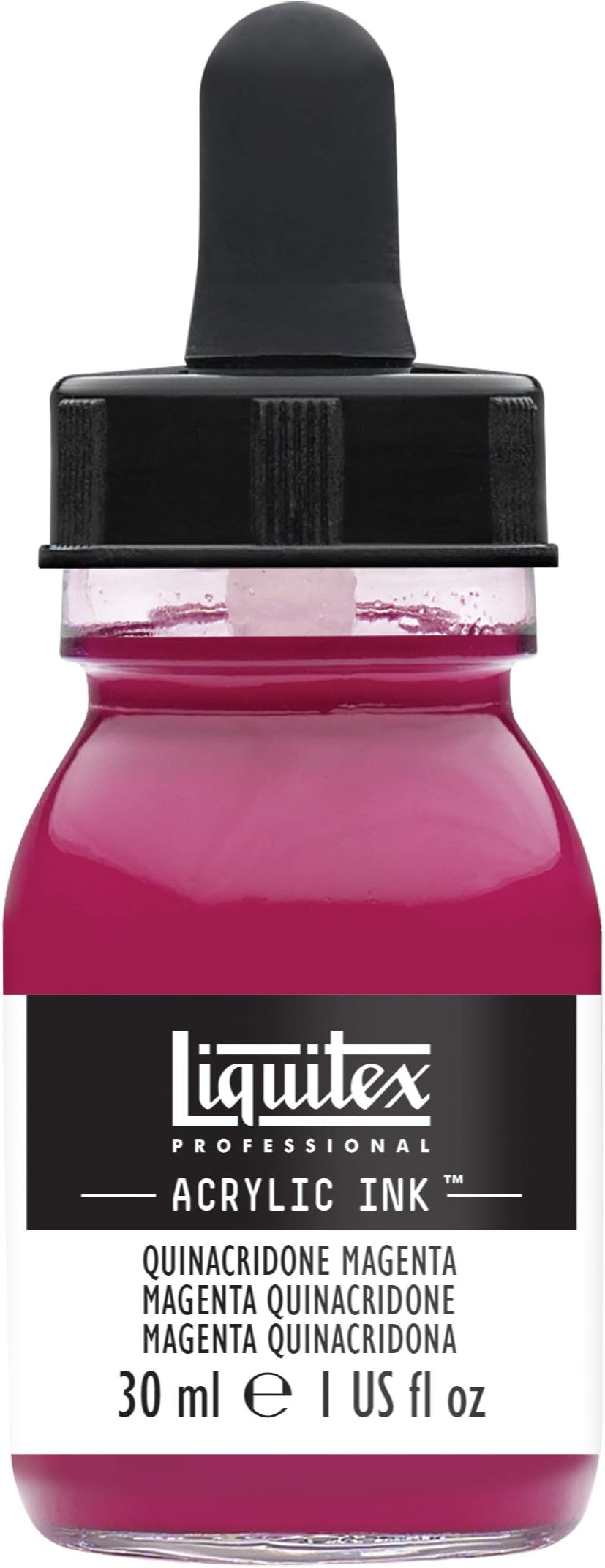 Liquitex 4260114 liquid professional acrylic paints - ink, 30 ml, highly pigmented airbrush paint, quinacridone magenta