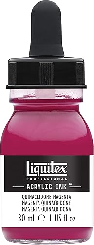 Vista 89 de Liquitex - Pintura acrílica profesional INK! Jarro de 1 onza, color blanco de titanio Umber crudo transparente