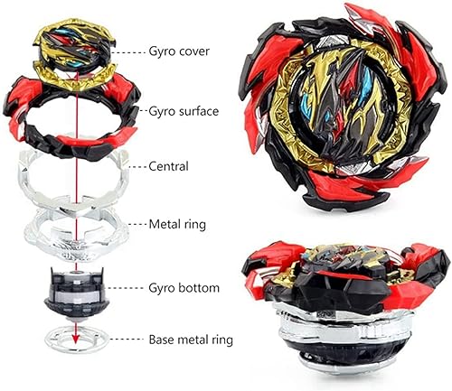 Vista 125 de Juego de juguetes de hoja, juguetes de batalla, lanzador chispeante, agarre Bey Battling Top DB B-199 Booster Gatling Dragon. Kr.Cm'-10 lanzador