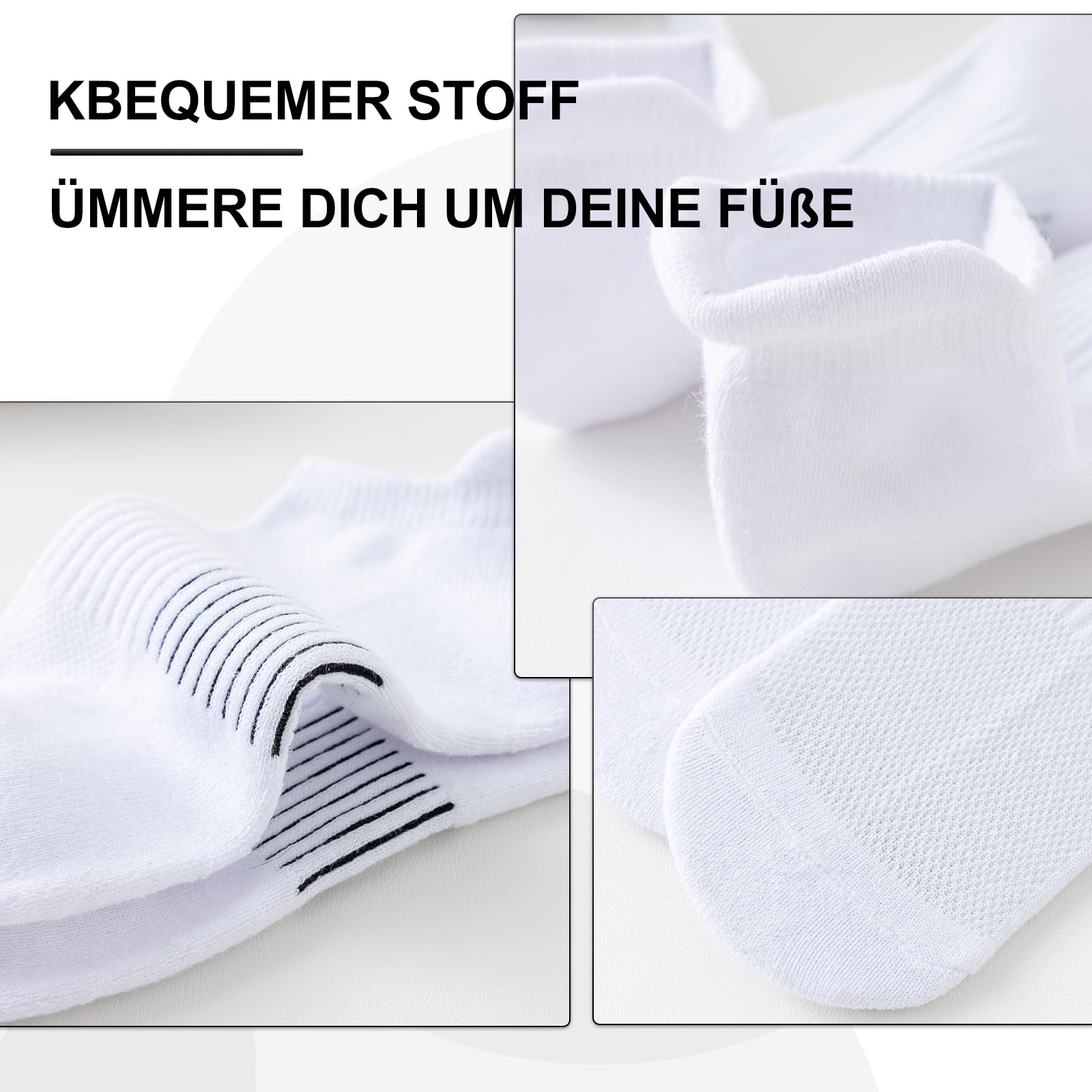Niofind Calzini Donna Cotone Corti Calze Running Spostivi Anti-Vesciche Traspiranti Imbottiti per Corsa, 6 Paia 35-38/39-42
