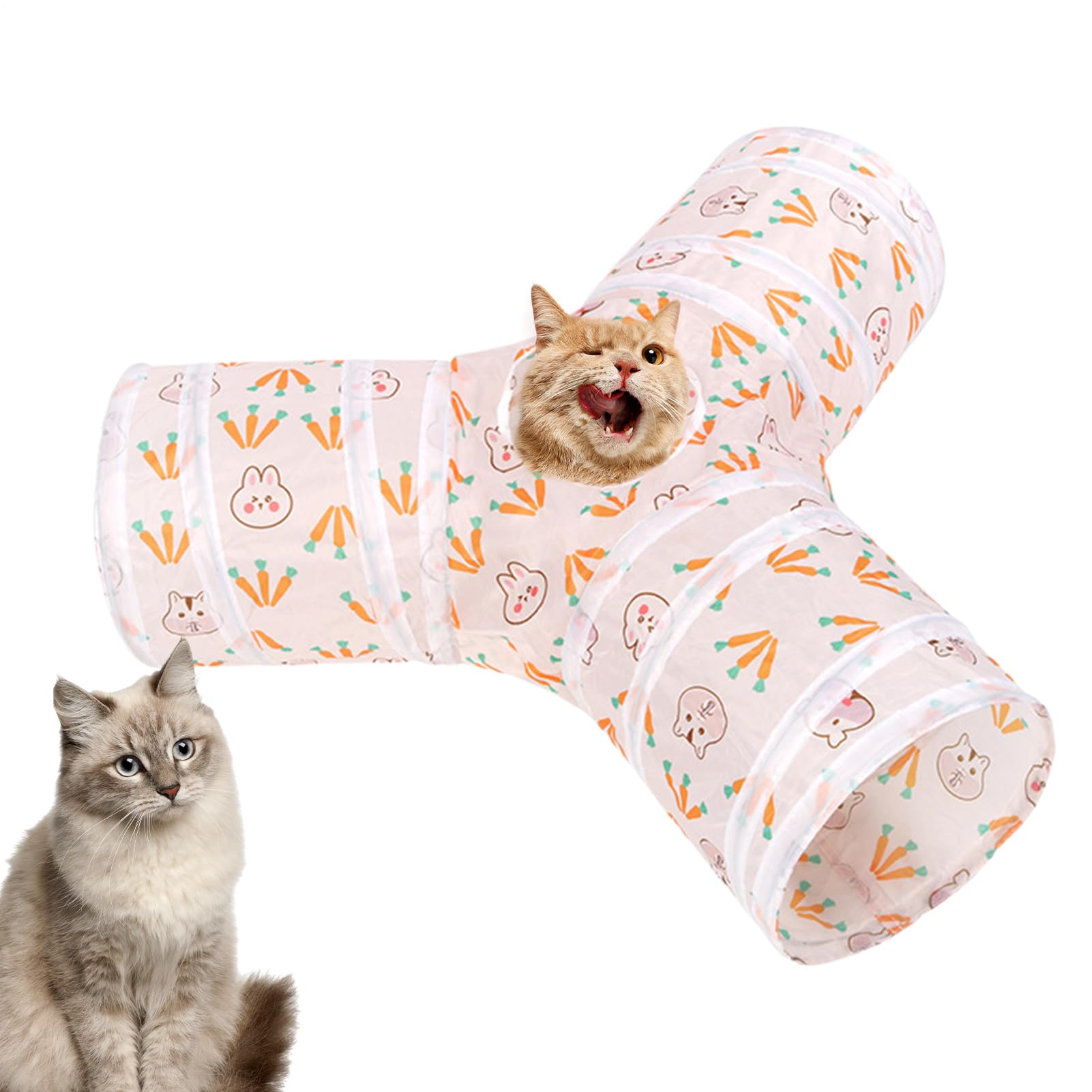 Cama de túnel para gatos evita el sedentarismo con este juego interactivo y mullido