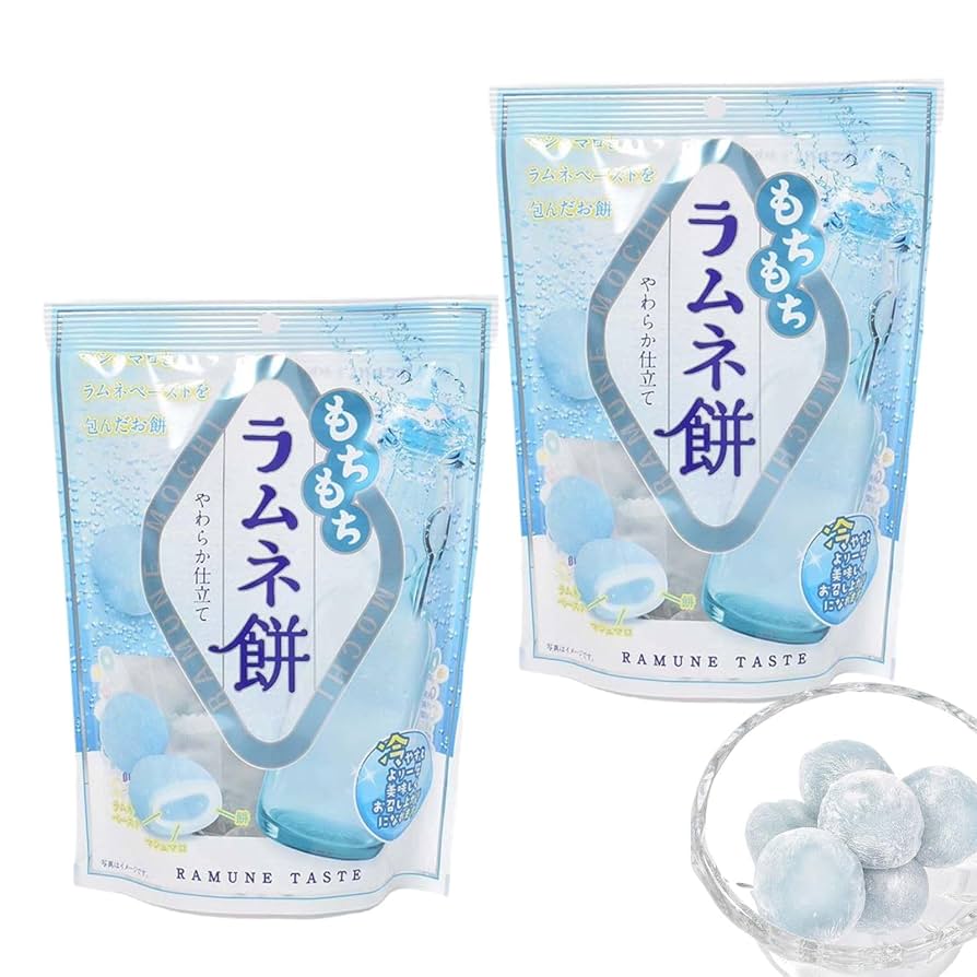 Amazon.co.jp: もちもち ラムネ餅 やわらか仕立て 9個入×2袋