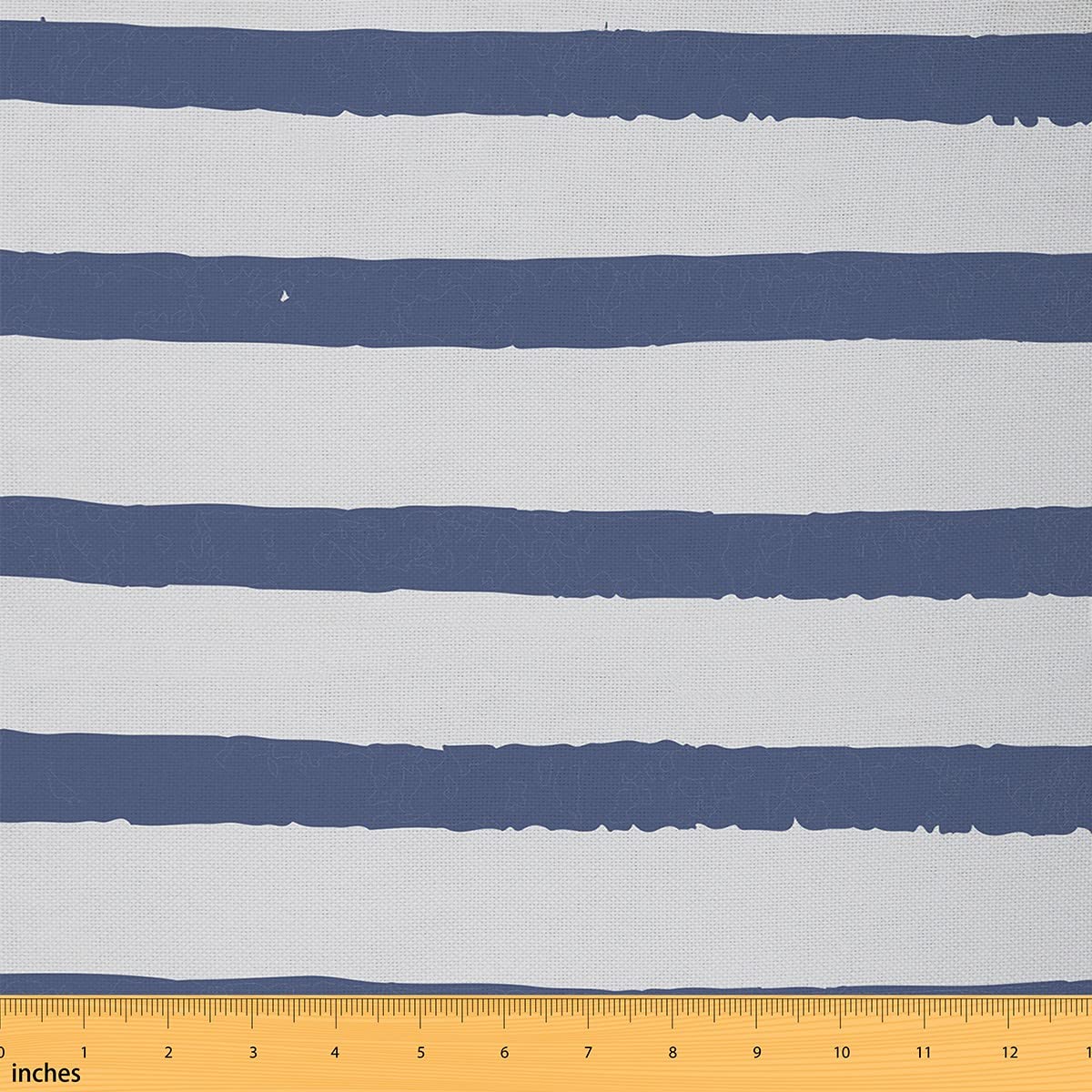 Harbour Stripes Tissus au Metre, thème marin Tissu 460x150cm chaise, motif Géométrique rayé décoratif imperméable Tissu extérieur, bleu nuit Ameublement Tissu de couture polyester