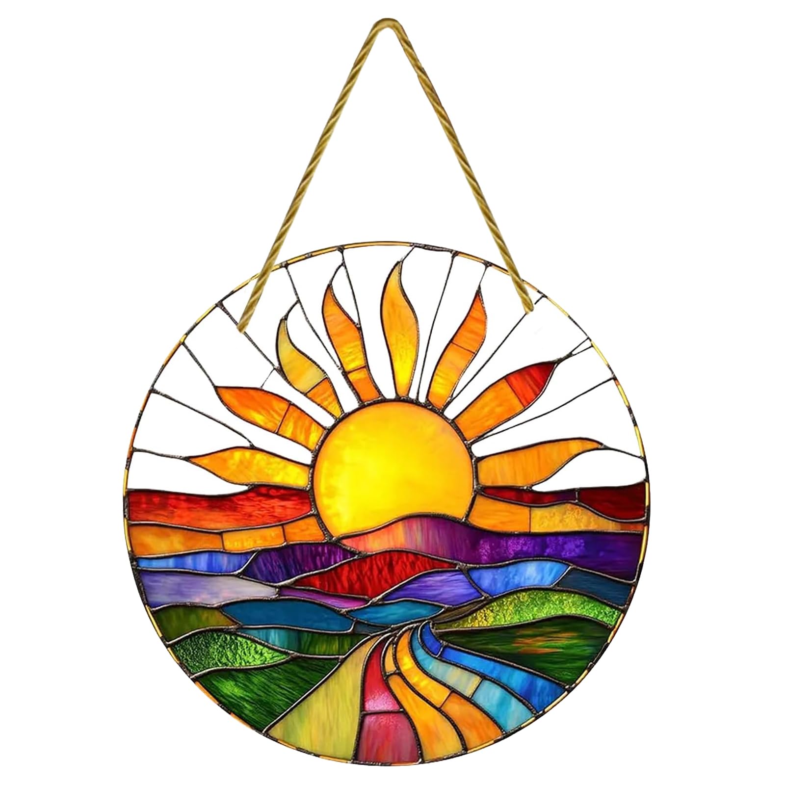Acchiappasole Cristallo, Appeso Arcobaleno Prisma Finestra, Acchiappa Sole Acrilico, 20x20cm Acchiappa Forma Girasole, Pendenti Prismi Cristallo, Acchiappasole Arcobaleno per Casa Giardino