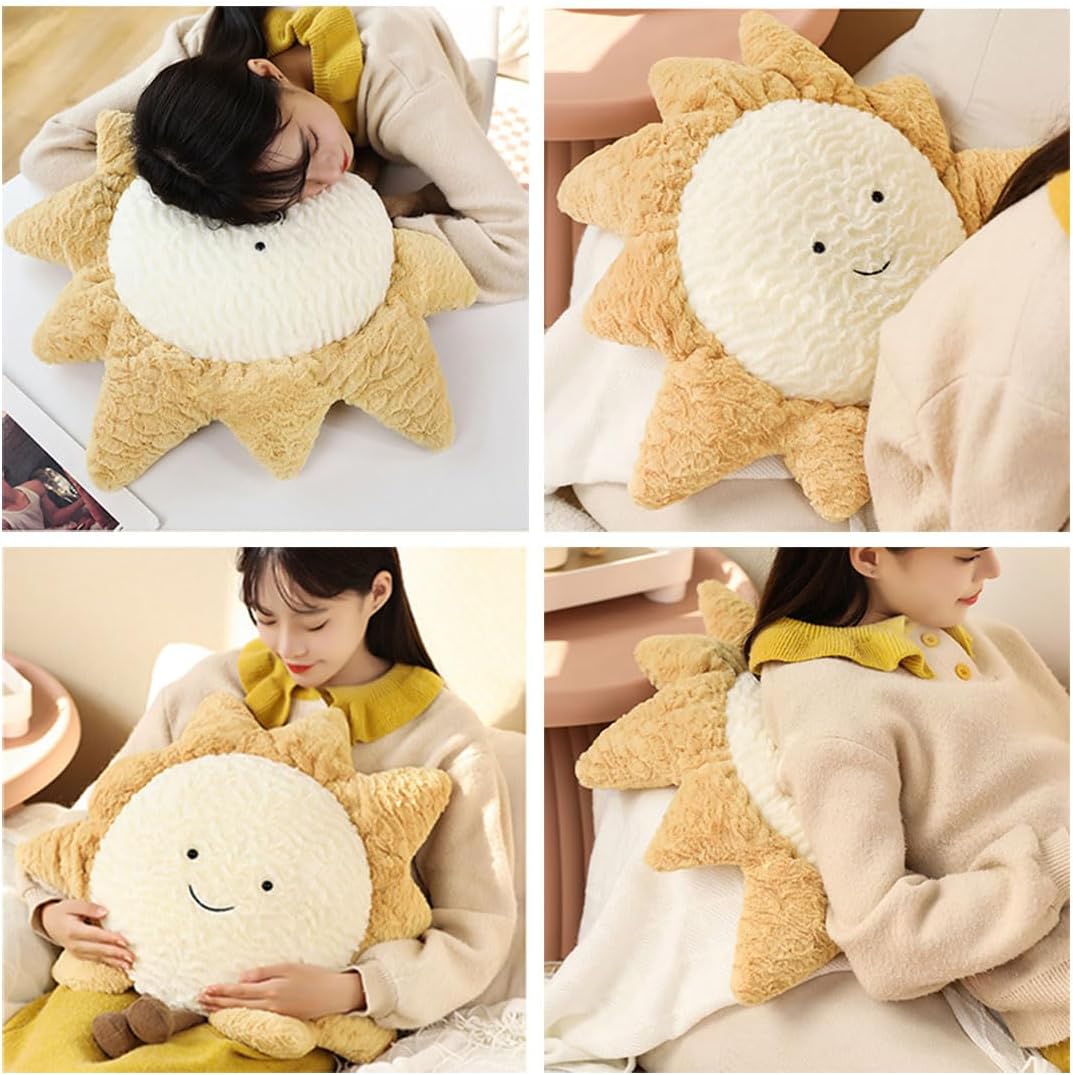 Comfortable Sun Throw Pillow Stars Moon Sofa Cushion Lovely Exquisite Cushion (23.6in, Star)