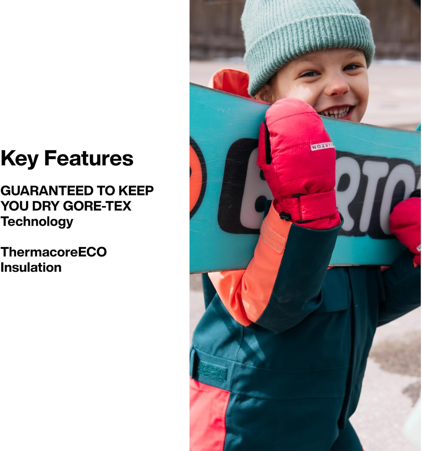 Burton Kids’ Gore-TEX Insulated Mittens – Waterproof Winter Snowboard Mittens for Boys & Girls - Image 2