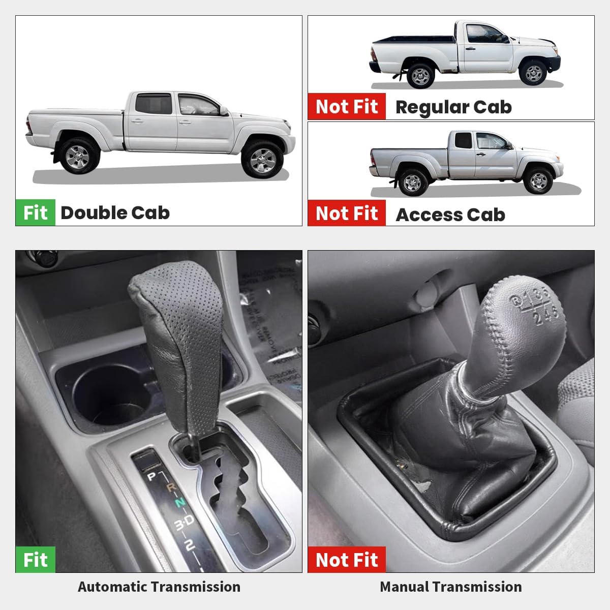 LASFIT Floor Mats for Toyota Tacoma 2008-2011 Double Cab Auto Tran, Custom Fit All Weather Protection Durable TPE Floor Liners for 2008-2011 Tacoma Accessories Front & Rear 2 Row Row Car Mats, Black - Image 2