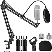 Vista 1 de InnoGear Soporte de micrófono, juego de soporte de micrófono ajustable para Blue Yeti Nano Suspension Boom Soporte de brazo de tijera con tornillo