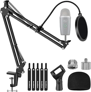 InnoGear Mic Arm Desk Mount Microphone Stand Boom Arm for Blue Yeti Nano