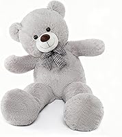 Vista 32 de MorisMos Oso de peluche decorativo con bebé para baby shower, oso suave de 39 pulgadas, regalo para cumpleaños, niños y niñas, recuerdo de fiesta