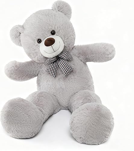 Miniatura 31 de MorisMos Oso de peluche gigante, blanco, regalos de peluche para novias, niñas, Navidad, día de San Valentín, 55 pulgadas Blanco,Marrón,Gris