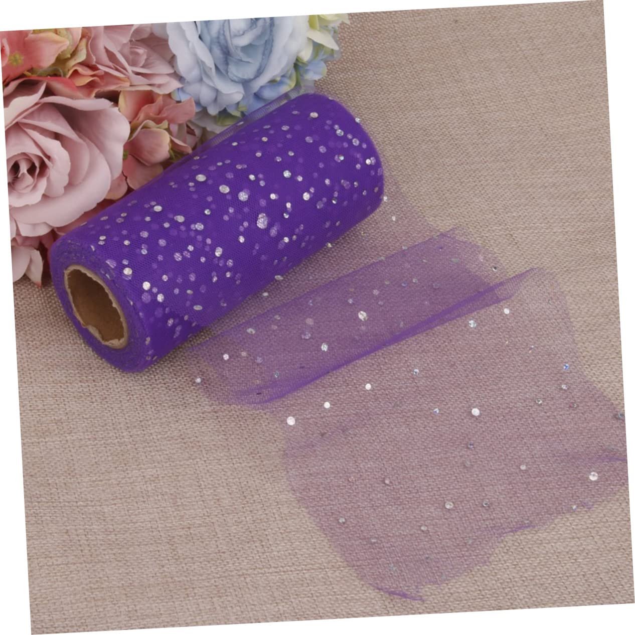 Abaodam 3pièces Tulle à Paillettes x Rouleau De Tulle Décoratif Pour Mariage Fête Et Artisanat