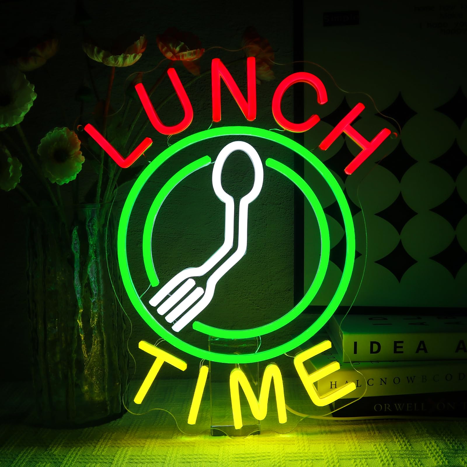 OYCGZV Lunch Time Neon Sign for Wall Decor