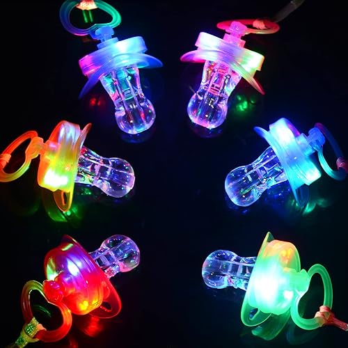 Miniatura 3 de 30 chupetes LED con luz LED, chupete intermitente, silbato LED, chupete para rave, chupete brillante que brilla en la oscuridad, recuerdos de fiesta