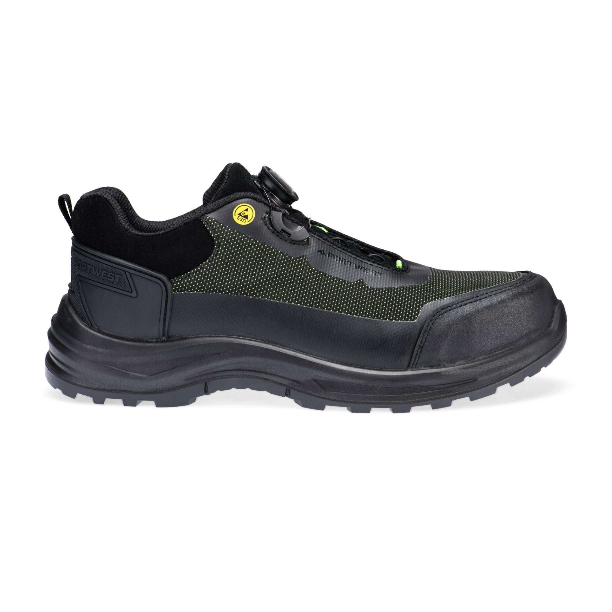 Portwest Black/Green Fe05 Fx2 Girder Composite Low Shoe S3s Esd Sr Fo