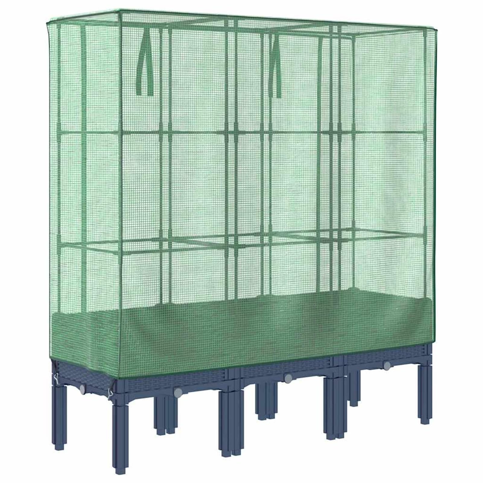 Cama elevada con cubierta de invernadero, aspecto de ratán, 160 x 40 x 140 cm, cama elevada extra grande para verduras, marco frío, cama de jardín, maceta, jardinera para jardín, balcón y