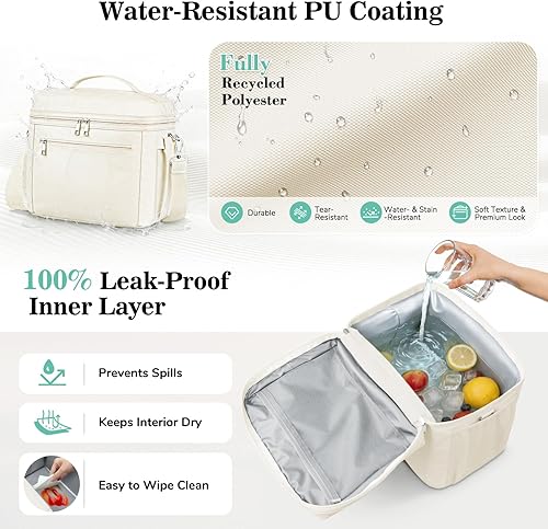 Miniatura 3 de DALINDA Lunch Bag Cooler Bag Lunch Box for Women Men, Insulated Leak Proof Lunchbox Lightweight for Picnic,Grocery,Beach,Camping,Travel,Work