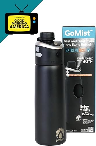 Miniatura 2 de EXTREMEMIST GoMist - Botella de nebulización y bebida  Botella de agua recargable para niebla y sorbo  Puerto USB-C de carga rápida  Función de