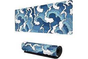 Japanese Blue Wave Mouse Pad