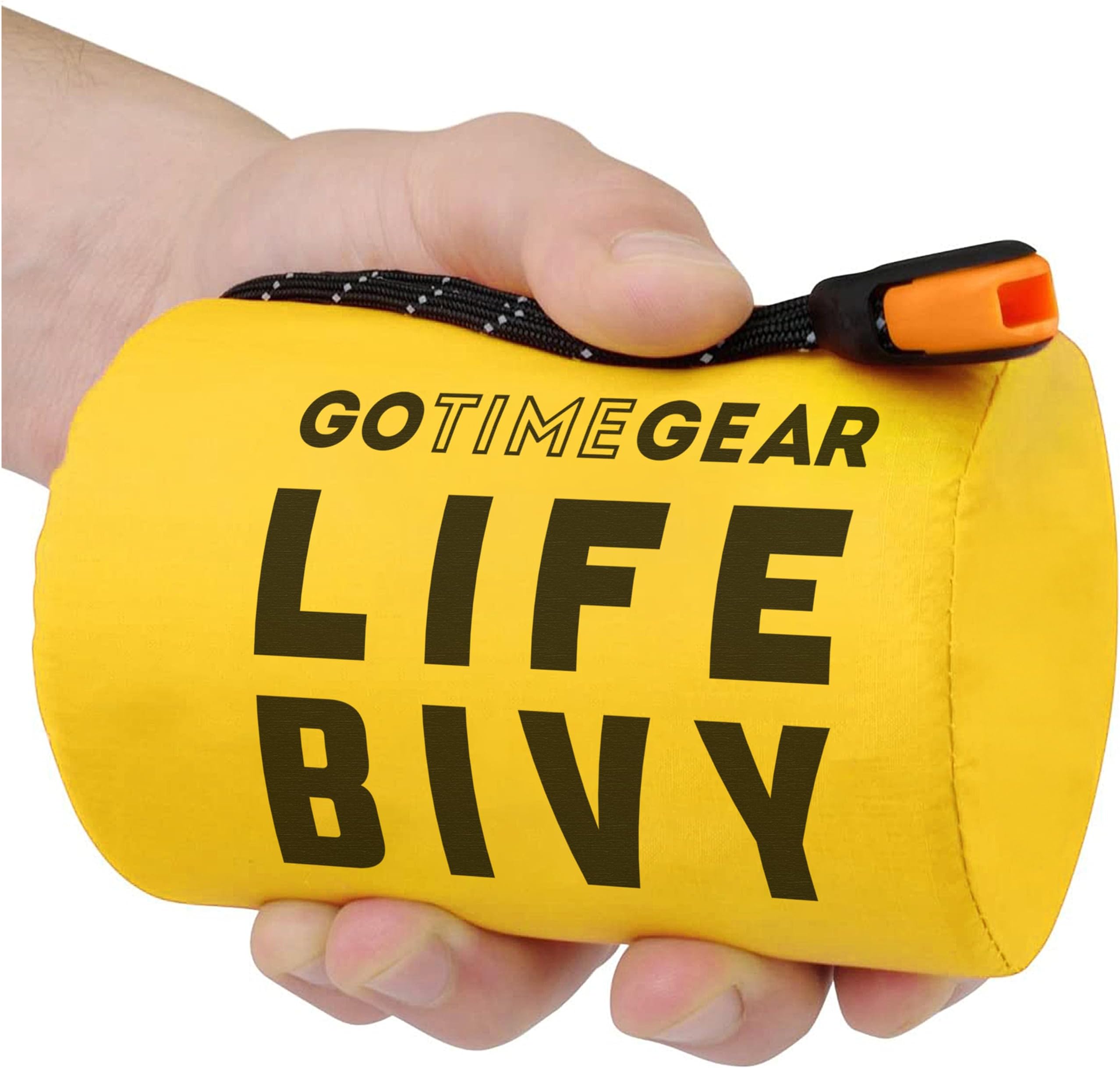 Life Bivy Notfall-Schlafsack, Thermo-Bivvy Verwendung als Notfall-Bivy-Rucksack, berlebens-Schlafsack, Mylar-Notfalldecke Inklusive Stoffsack mit Survival-Pfeife + Paracord-Schnur.