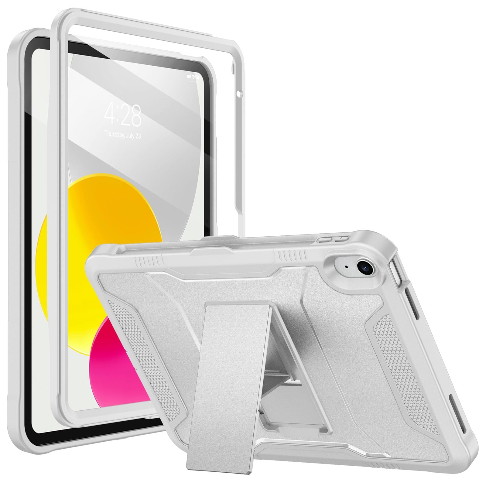 Soke Case for iPad (A16) 11th Generation 11-inch 2025, iPad 10th Generation 10.9-inch 2022, with Built-in Screen Protector and Kickstand, Rugged Full