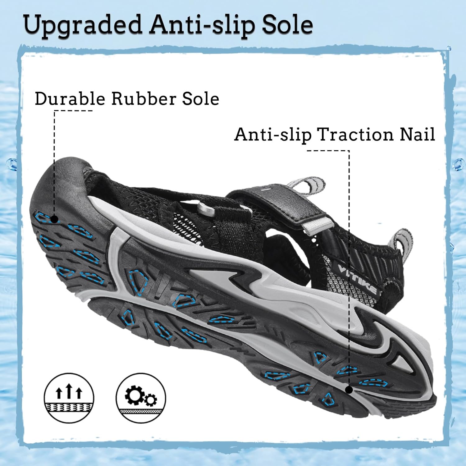 VITUOFLY Kids Sandals Boys Outdoor Hiking Sports Sandal Girls Pool Beach Shoes Summer Water Shoe Sneakers