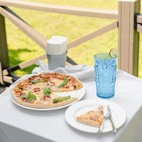 Miniatura 6 de BELLAFORTE Juego de 4 platos de plástico irrompibles de 9 pulgadas, reutilizables, irrompibles, para fiestas, plástico de alta calidad, sin BPA,