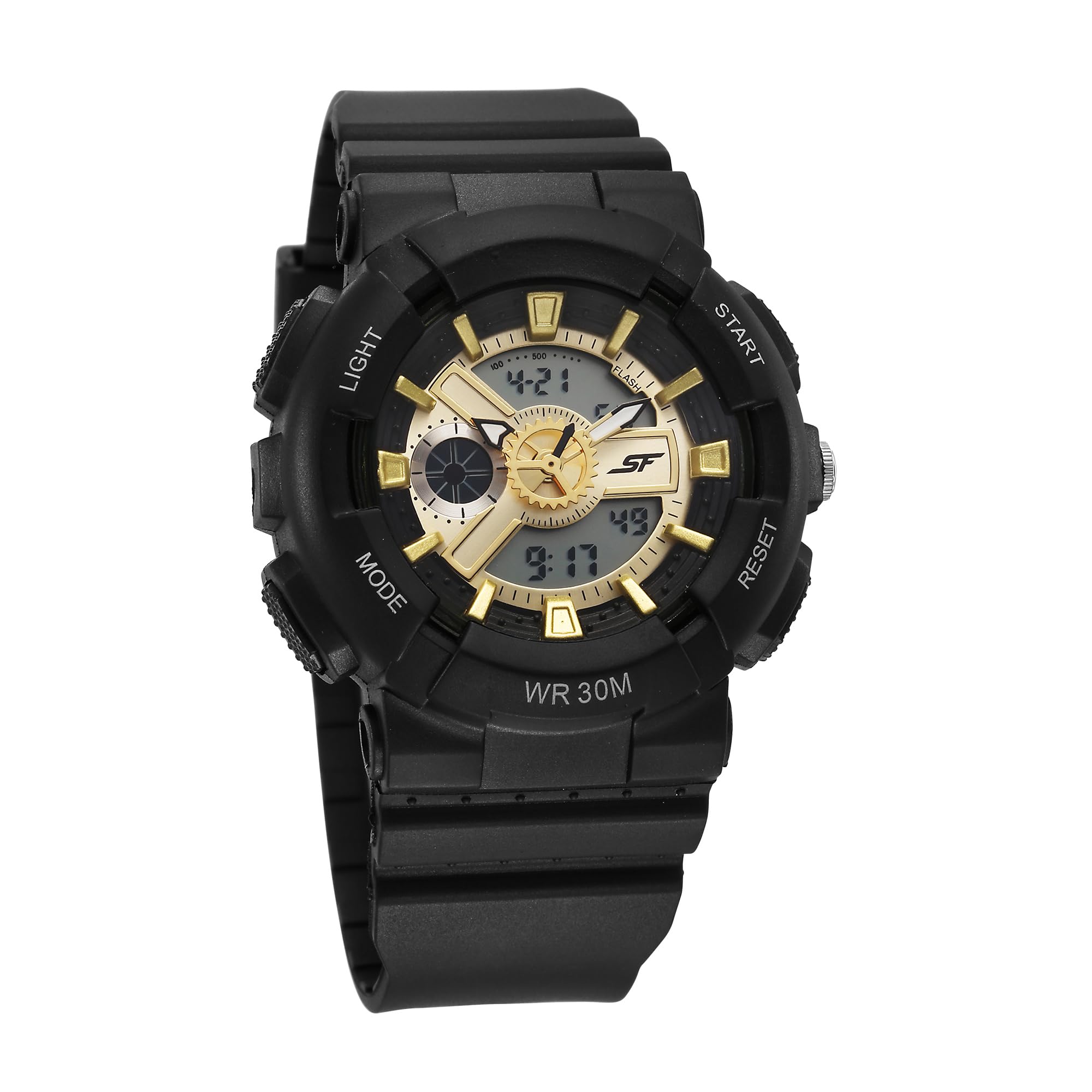 SF Striking Black & Gold Gear Unisex Watch - Unique Aesthetic with Robust Performance-87057PP04 (B0D6GZ5DBB) Amazon Price History, Amazon Price Tracker