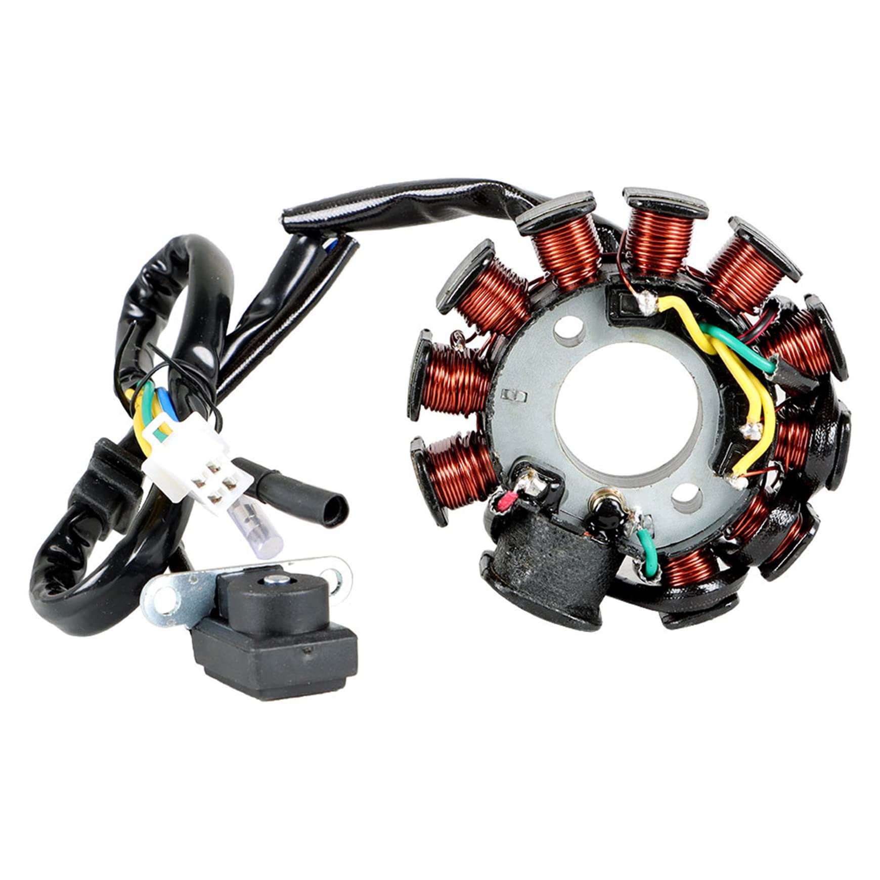 Silscvtt 11 Pole/Coils Magneto Stator Replacement for GY6 150cc 125cc Engine AC 6 Pole Coil