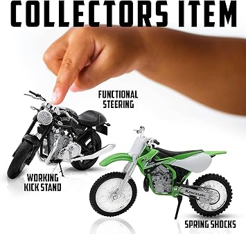 Welly Die Cast Motorcycle Yellow Suzuki DR-Z400S, 1:18 Scale