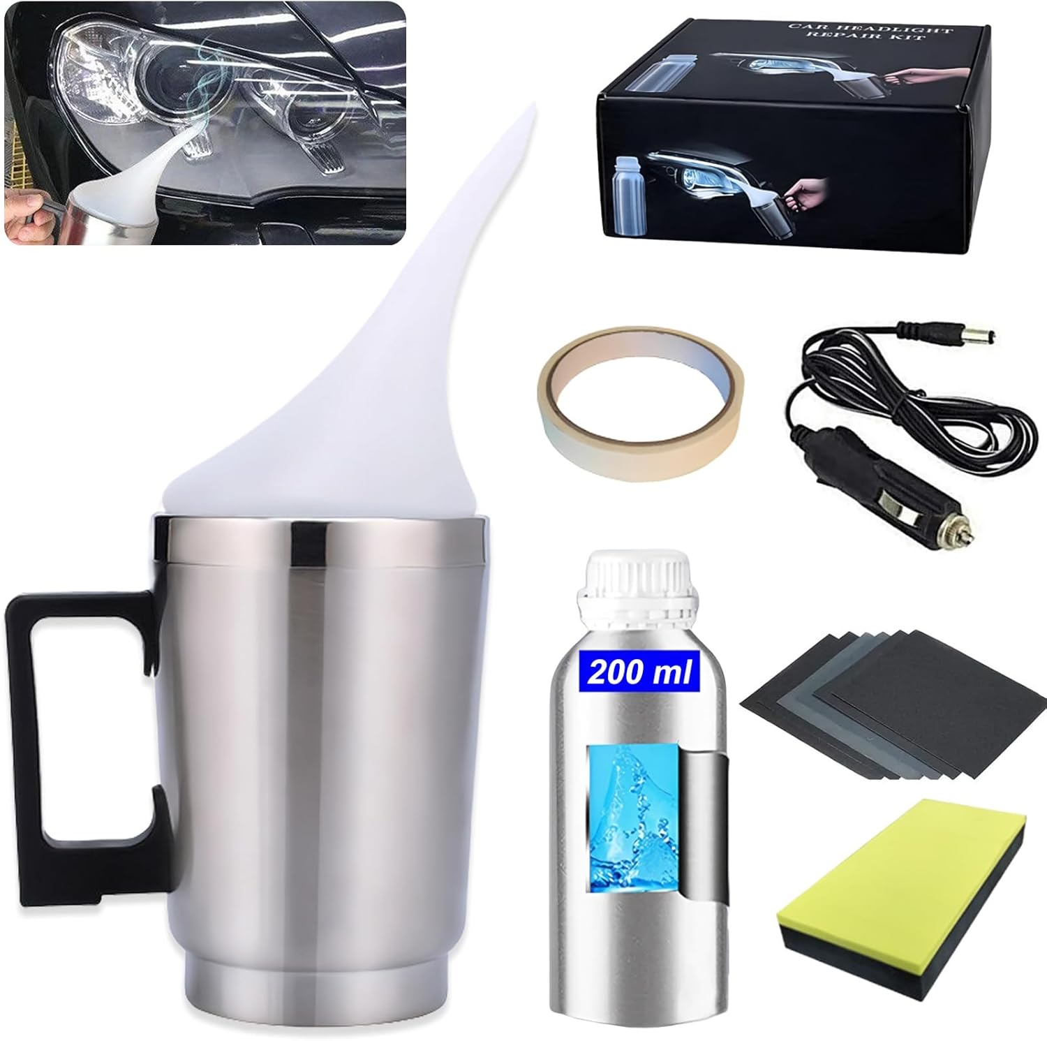 Vapor Headlight Restoration Kit, Auto Headlight Vapor