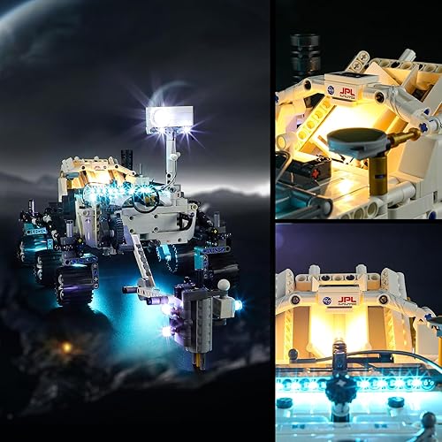 Miniatura 4 de Vaodest Luz LED para Lego 42158 Technic NASA Mars Rover Perseverance Set, diseño y configuración compatible con el modelo 42158 (solo luz LED, no