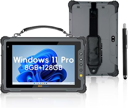 Rugged Tablet M80J, 8 inch Windows 11 Pro Tablet, 8GB+128GB, Celeron N5100, IP65 Waterproof, MIL-STD-810H, 5000mAh, Industrial Outdoor Work PC w/ 8MP+5MP Camera Gray Black