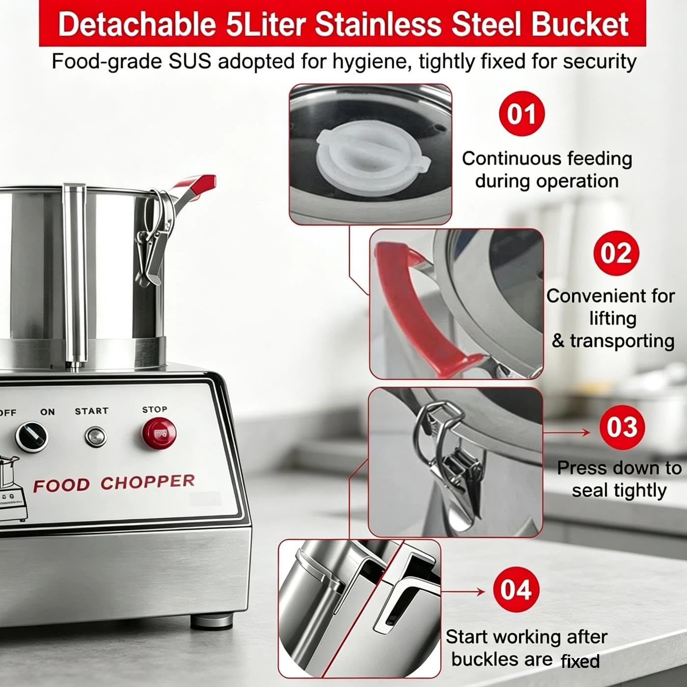 Robot da cucina professionale Tritatutto tritacarne elettrico multifunzione