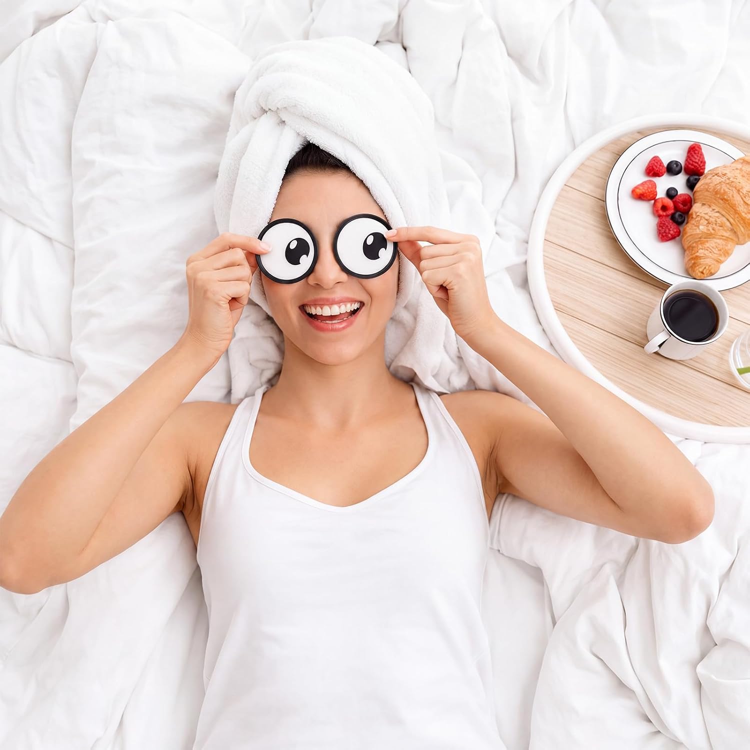 4 Pcs Funny Big Cartoon Eyes Eye Mask Cooling Eye Patches