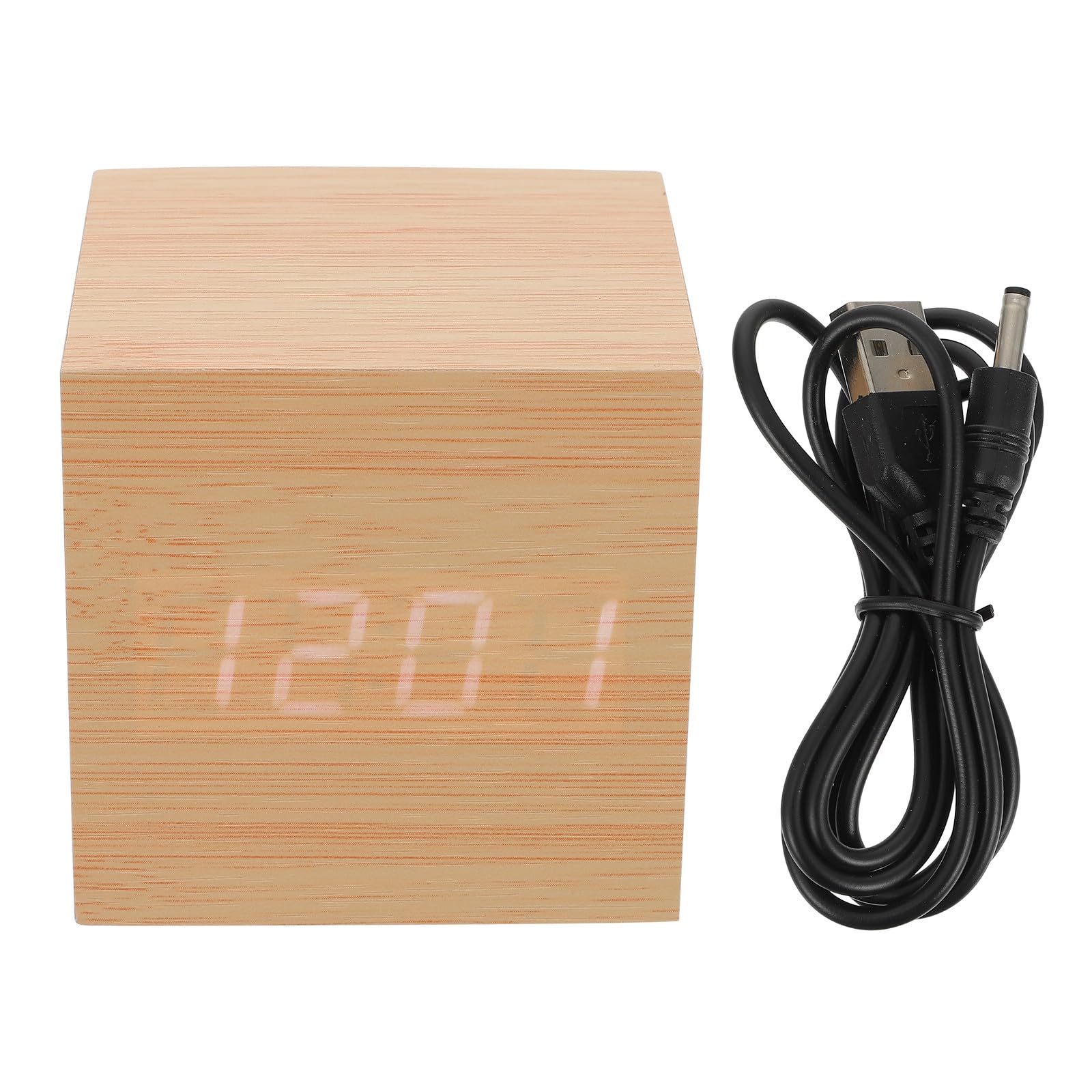 Reloj de madera cuadrado SOIMISS digital con acabado premium kaki y pantalla ajustable