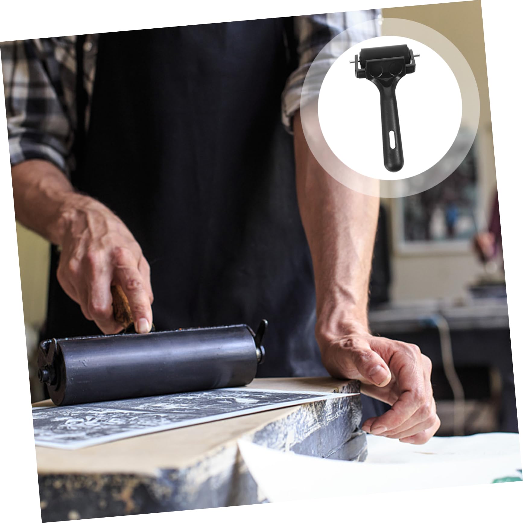 SHINEOFI 5 Sätze Druckwalzen Für Malerei Ink Roller Für Druckgrafiken Und Kunsthandwerk Tragbar Und Leicht Für Verschiedene Anlässe 2 Stück * 5