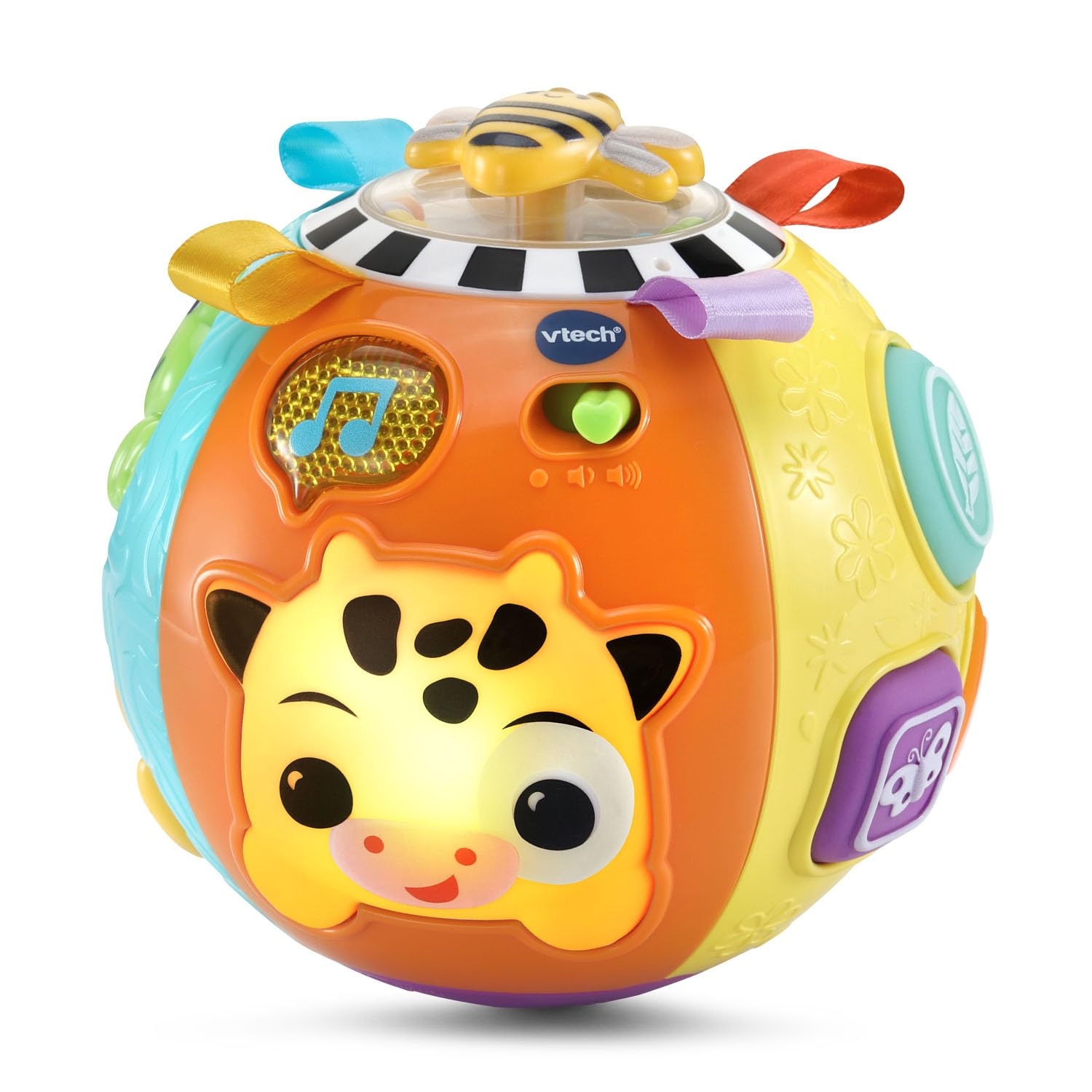 VTech Baby On-The-Moove Activity Ball with Textures, Orange